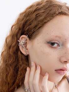 Edgy Ear Cuff, Personalized Chic Fierce Niche Cool Starburst Ear Cuff Suitable For Daily Commute, No Piercing Required - Multicolor - View 7