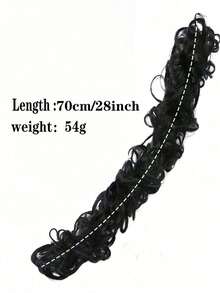 卷发假发发圈发髻发片，蓬松凌乱发髻接发 - 彩色 - 查看 8