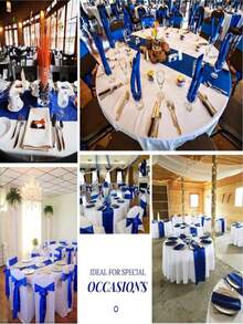 2pcs/5pcs/10pcs Royal Blue Satin Table Runner, Long Silk Table Runner, Suitable For Wedding, Baby Shower, Bridal Shower, Hotel, Home, Party, Outdoor Event, Graduation, Birthday, Wedding Reception And More Occasions - Royal Blue - View 7