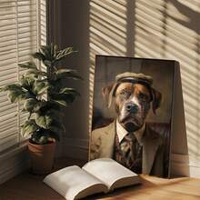 Pictures With Frame 20 X 30 Cm Poster Wall Decoration Living Room Decoration Modern Gifts Picture Frame Vintage Dog Hat Suit Couch Brown - Multicolor - View 4