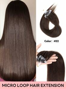 12-22 Inch Invisible Micro Ring Hair Extensions, Smooth Seamless Remy Human Hair Bun, Increase Hair Volume For Daily, Party, Wedding - Multicolor - View 56