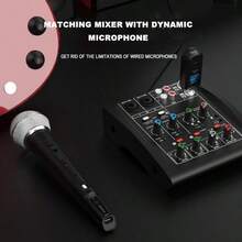 K-006 Wireless Microphone Transmitter & Receiver, XLR Microphone Wireless System, Rechargeable Wireless Microphone Adapter For Mixer, Dynamic Microphone, Electric Guitar Bass, Live Streaming Mixer, Equipped With Rechargeable Battery DC3.7V/200mAH - one-size - View 9