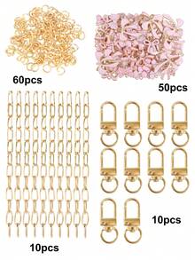 Kit de fabricación de llaveros con moño rosa, incluye colgante con moño rosa, broche de llavero, cadena de extensión, anillos de salto y alicates de joyería, kit creativo de manualidades y regalos de charms y joyería DIY - Kit para hacer llaveros (DIY) - Ver 16