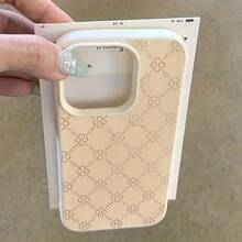 1pc Floral Pattern Litchi Texture TPU Phone Case, Suitable Compatible With Apple 17 16 15 14 13 12 11 Plus Pro Max Series, Personalized INS Style Protective Cover, Minimalist Fashion Cute Design, Full Coverage Protection - Multicolor - View 4