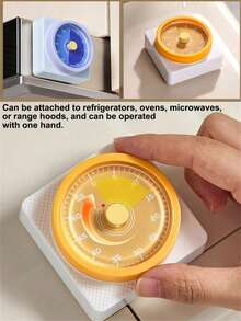 1个磁性机械定时器，厨房烘焙定时器，学习定时器 - 管理零碎时间，磁性厨房定时器，可吸附在冰箱上，烤箱定时器闹钟 - 彩色 - 查看 6