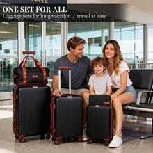 YSTYLE Luggage Sets 5 Piece,Expandable Hardshell Suitcase Set, Travel Suitcases With Durable Spinner Wheels And TSA Lock - Dark Brown - View 2