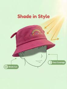 5-11 Years Old Cartoon Pattern Super Cute Baby Lightweight Bucket Hat, Boys Girls Spring Summer Autumn Sun Protection Hat - 1PC - View 7