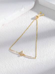 1pc Elegant Spring New Butterfly Adjustable Chain Bracelet, Adds Sophistication For Daily Wear, Birthday, Party, Wedding, Graduation Gift - Multicolor - View 6