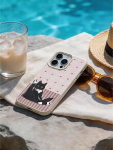 Funda de teléfono suave de silicona con estampado de gato y floral, blanco lechoso, compatible con iPhone 16 Pro Series, 17, 17 Pro, 17 Pro Max, 16, 16 Plus, 16 Pro Max, 16e, 16 Pro, 15, 15 Plus, 15 Pro Max, 15 Pro, 14, 14 Plus, 14 Pro Max, 14 Pro, 13, 13 Pro, 13 Pro Max, 12, 12 Pro, 12 Pro Max - Multicolor - Ver 4