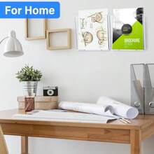 Ripeng - Paquete de 12 soportes para folletos de pared de 6 x 9 pulgadas acrílico transparente para folletos de revistas organizador de pared de plástico para papel de literatura correo de - Transparente - Ver 6