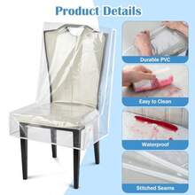 Kitchen Chair Covers - Transparent - View 3