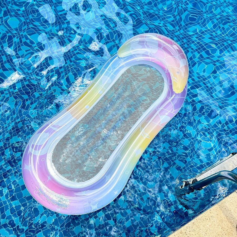 Phao bơi bơm hơi bằng lưới in hình bầu trời sao lấp lánh, hiệu ứng chuyển màu, thích hợp cho mùa hè vui chơi dưới nước. - Màu Lilac Tím - Xem 1