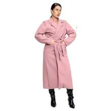 Women's Max Long Overcoat In Brushed Wool Hbd Plus - Sbt-005 - Rosa Oxidada - Ver 1