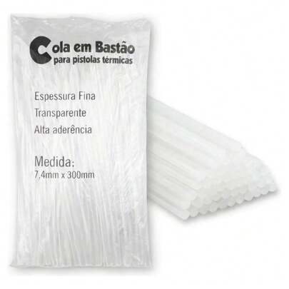 Cola em Bastão Transparente 7,4 x 300MM - 10 Unidades