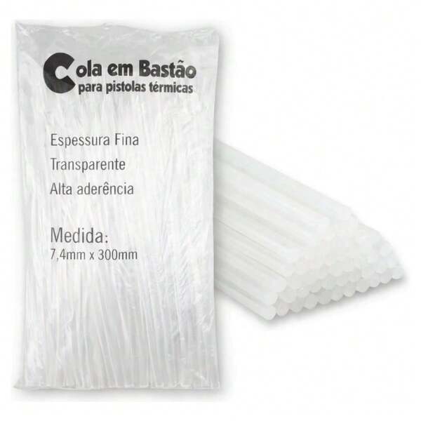 Cola em Bastão Transparente 7,4 x 300MM - 10 Unidades
