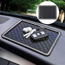 1pc Shiny Creative Car Phone Navigation Dashboard Anti-Slip Mat, Washable, Suitable For Dashboard, Desk, Car Interior Accessories - A - View 8