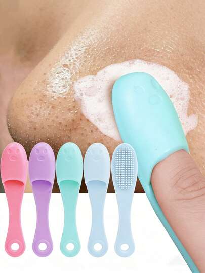 8/2/1pc Set: Soft Silicone Nose Massage Brush - Portable Beauty Tool, For Nose Care And Facial Cleansing. Designed For Exfoliating And Deep Pore Cleansing, To Achieve Soft And Smooth Skin. Easy To Clean.
