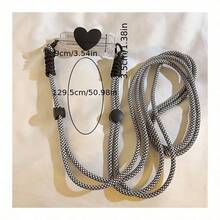 Black Heart Element Three-Dimensional Love Bow Is Suitable For All Models Of Mobile Phone Chain, Which Can Be Disassembled And Extended, And The Neck Rope Is Inclined To Hang Around Diy Women's Back Clip Spring Birthday Gift - Black - View 5