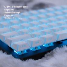 Backlit Personalized Keycaps With Transparent Side Engraving, Fit For 60-108 Keys Mechanical Keyboard - View 1