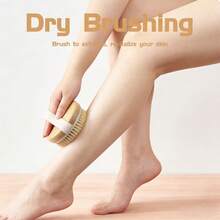 Bàn chải chà xát toàn thân bằng tre - Bàn chải massage tẩy tế bào chết khô và ướt, bao gồm các đầu massage chất lượng spa, lông bàn chải 100% tự nhiên giúp làm sạch sâu và chăm sóc mỡ lưng. - Xem 2