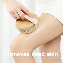 Bàn chải chà xát toàn thân bằng tre - Bàn chải massage tẩy tế bào chết khô và ướt, bao gồm các đầu massage chất lượng spa, lông bàn chải 100% tự nhiên giúp làm sạch sâu và chăm sóc mỡ lưng. - Xem 5