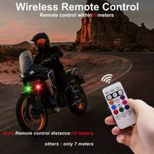 4pcs RGB LED Strobe Light For Aircraft With Remote Control, Poleless Design, 8 Color Lighting, USB Charging, IP65 Waterproof And Shockproof Emergency Warning Light: Suitable For Cars, Motorcycles, Drones, Airplanes Or Bicycles. - A - View 6