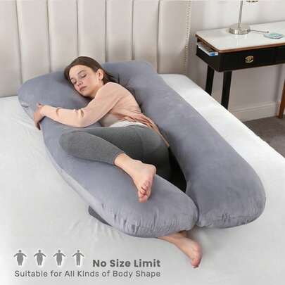 Pregnancy Pillow For Sleeping, U Shaped Full Body Pillow Pregnancy Pillows, Maternity Pillow Support For Back, Hips, Legs For Pregnant Women, With Washable Cover