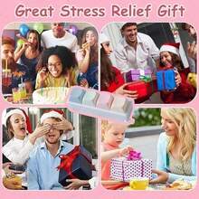 Stress Relief Gift 4-In-1, Keyboard Fidget Clicker With Keychain, Portable Decompression Button Toy For Office Travel, Anxiety Relief Gadget For Adults - Black+Pink - View 6