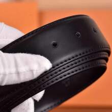 Men's Belt, High-End Classic Leather Belt With Letter H Buckle, Versatile And Fashionable - Multicolor - View 5