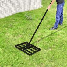 Lawn Squeegee Stainless Steel Lawn Levelling Rake With Adjustable Length Handle, Lawn Squeegee For Sanding, Pulling, Leveling Rake, Surface Leveler For Golf Course, Garden - Green 25*75cm - View 5