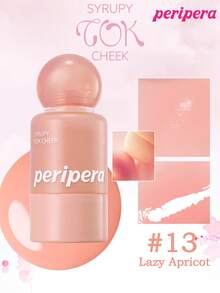 Peripera K-Beauty SYRUPY TOK CHEEK 液體腮紅，奶油腮紅質地，打造自然發光妝效，觸感滑順，自然妝容 - # 13 Lazy Apricot - 查看 2