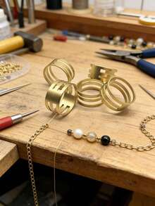 1pc Open Jump Rings, Convenient Split Rings Suitable For Jewelry Making, Bracelets, Necklaces - Multicolor - View 7