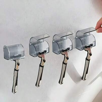 Razor Hanger, Razor Storage Rack Bracket, Hook, Power Plug Hook, No Punching, Organize Your Shower With Razor Hanger And Electric Toothbrush Rack!