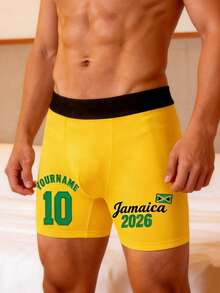 Quần lót nam kiểu boxer in hình logo và tên người hâm mộ bóng đá Jamaica, quà tặng lý tưởng cho bạn trai, món quà hoàn hảo cho các dịp lễ và kỷ niệm. - Nhiều màu - Xem 4