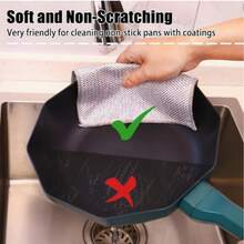 16/32-Pack Reusable Dishwashing Scrub Pads - Durable Square Scouring Pads For Kitchen, Bathroom, And Dining Room, Multi-Functional Oil Stain Removal Design, Modern Style, Rough Surface, Sturdy Structure, Household Essentials - Multicolor - View 5