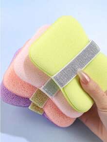 1个皂托海绵 - 皂袋 - 沐浴海绵 - 浴球 - 面巾 - 超柔软去角质海绵/泡沫丰富，适用于家庭浴室和淋浴间/清洁工具/皂碟/肥皂清洁工具/泡沫网浴刷背部按摩器 - A - 查看 8