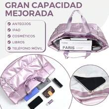Women's Sports Bag, Waterproof Padded Tote Bag, Puffer Bag With Yoga Mat Pocket, Gym Bag For Women For Gym, Yoga, Travel (Pink), 43460974 - 綠松石色 - 查看 4