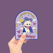 拒绝失败全息猫咪贴纸 / 趣味奇幻猫咪贴纸、水瓶贴纸、趣味贴纸、可爱贴纸、笔记本电脑贴纸、贴纸、笔记本电脑专用贴纸 - 光膜 - 查看 15