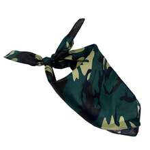 Printed Polyester Bandana Scarf In Various Colors - 1 Unit - Verde camuflaje - Ver 3