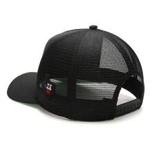 Texas Wind Country Trucker Cap With Curved Brim And Mesh Detail - 黑綠色 - 查看 4