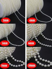 Dây ngọc trai giả màu trắng 196,85in/4mm/6mm dùng trang trí thủ công, chuỗi ngọc trai trắng đẹp mắt, cuộn ngọc trai, dây ngọc trai cuộn dùng cho tiệc cưới, sinh nhật, phụ kiện trang trí tiệc cưới, sinh nhật, đồ thủ công tự làm, trang trí bánh, phụ kiện trang trí bánh, dụng cụ trang trí bánh. - Nhiều màu - Xem 6