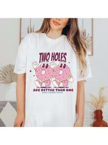 Womens Summer Tops Dirty Women Shirts, Inappropriate Adult Humor Shirt, Sarcastic Offensive Sweatshirt, Adult Humor Gift, Dirty Humor Shirt, Funny Gag Gift,Womens Oversized Tee Shirts 220g Heavy Cotton T-Shirt (1 PC) - 白色 - 查看 1