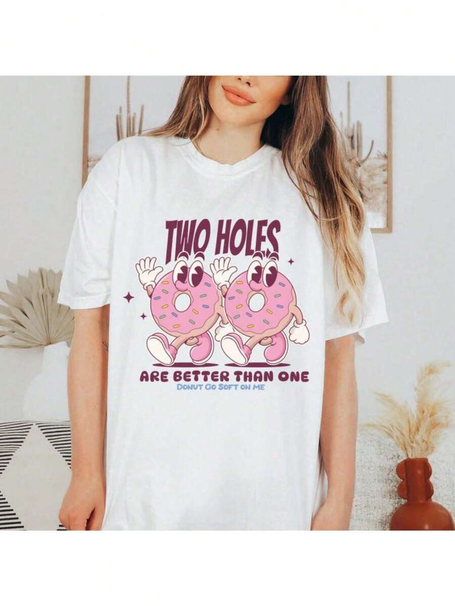 Womens Summer Tops Dirty Women Shirts, Inappropriate Adult Humor Shirt, Sarcastic Offensive Sweatshirt, Adult Humor Gift, Dirty Humor Shirt, Funny Gag Gift,Womens Oversized Tee Shirts 220g Heavy Cotton T-Shirt (1 PC) - 白色 - 查看 1