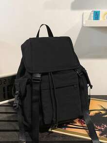 New Minimalist Unisex Casual Backpack, Large Capacity, Retro Japanese Harajuku Style Multi-Function Bag - Multicolor - View 11