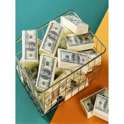 10 pièces/paquet Serviettes motif dollar, ajoutez de l'amusement à votre cuisine ou à votre fête, peuvent être utilisées comme accessoires photo, décorations de fête, fournitures de fête, décorations de vacances, fournitures de vacances