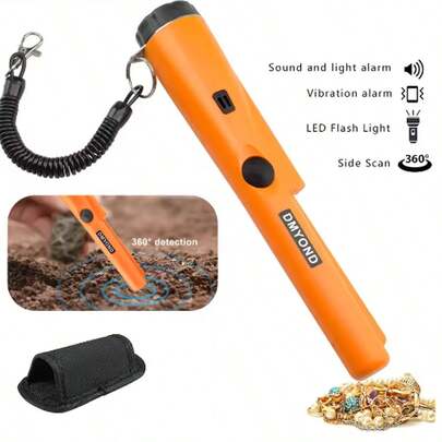 Ręczny, wodoodporny wykrywacz metalu 360° z funkcją skanowania bocznego, precyzyjne pozycjonowanie i złota – bateria 36 V, dokładność 0,1, bez baterii