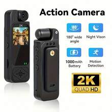 1pc Portable Sports Camera With Infrared Night Vision, Motion Detection And 180° Adjustable Lens, Suitable For Sports, Cycling, Fishing And More, Also A Perfect Gift For Halloween, Christmas, Mother's Day Or Birthday - View 3