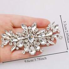 1pc White Crystal Rhinestone Sticker, Multi-Size, Flower Hotfix Rhinestone DIY Clothing, Shoes, Bags, Jewelry Accessories - Multiple Styles - View 12