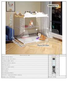 3-Tier Cat Cage, Metal Wire Pet Fence With Stairs And Resting Area, Detachable And Modular Cat House, Suitable For Kittens And Large Cats - Multicolor - View 18