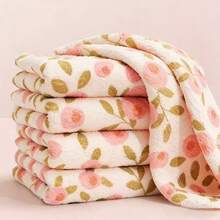 5pcs Printed Coral Fleece Dishcloths, Thick Absorbent Cleaning Rags For Kitchen - Coral Fleece Kitchen Scouring Pad - View 2